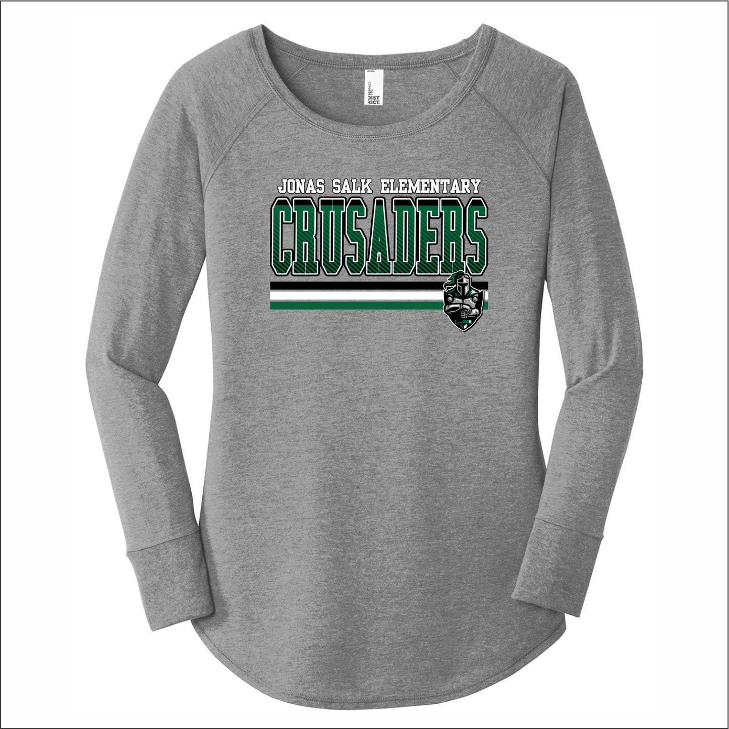 Jonas Salk Staff Ladies Tri-Blend Long Sleeve Tunic Tee