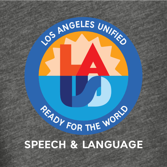 LAUSD Speech & Language Ladies Relaxed TrI-blend V-Neck T