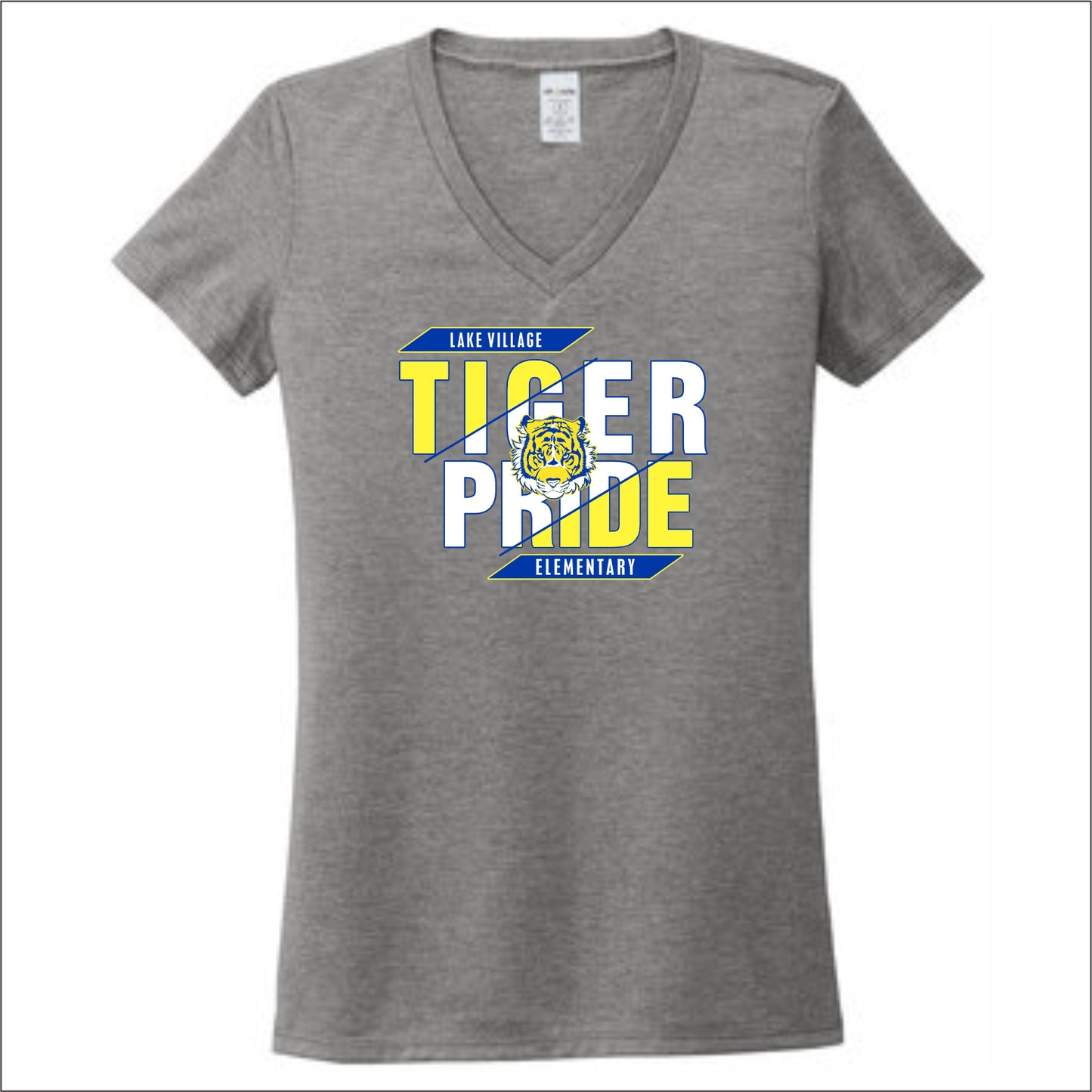 Lake Village Elem Allmade Sustainable Ladies V-Neck Tee - Des. C