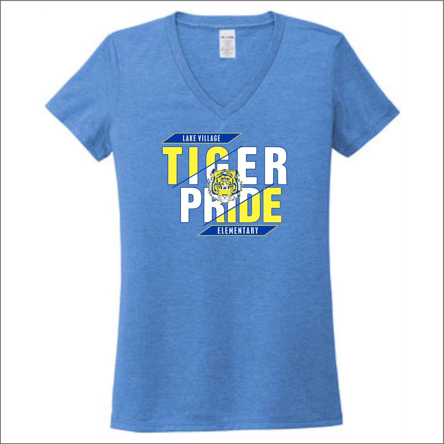 Lake Village Elem Allmade Sustainable Ladies V-Neck Tee - Des. C