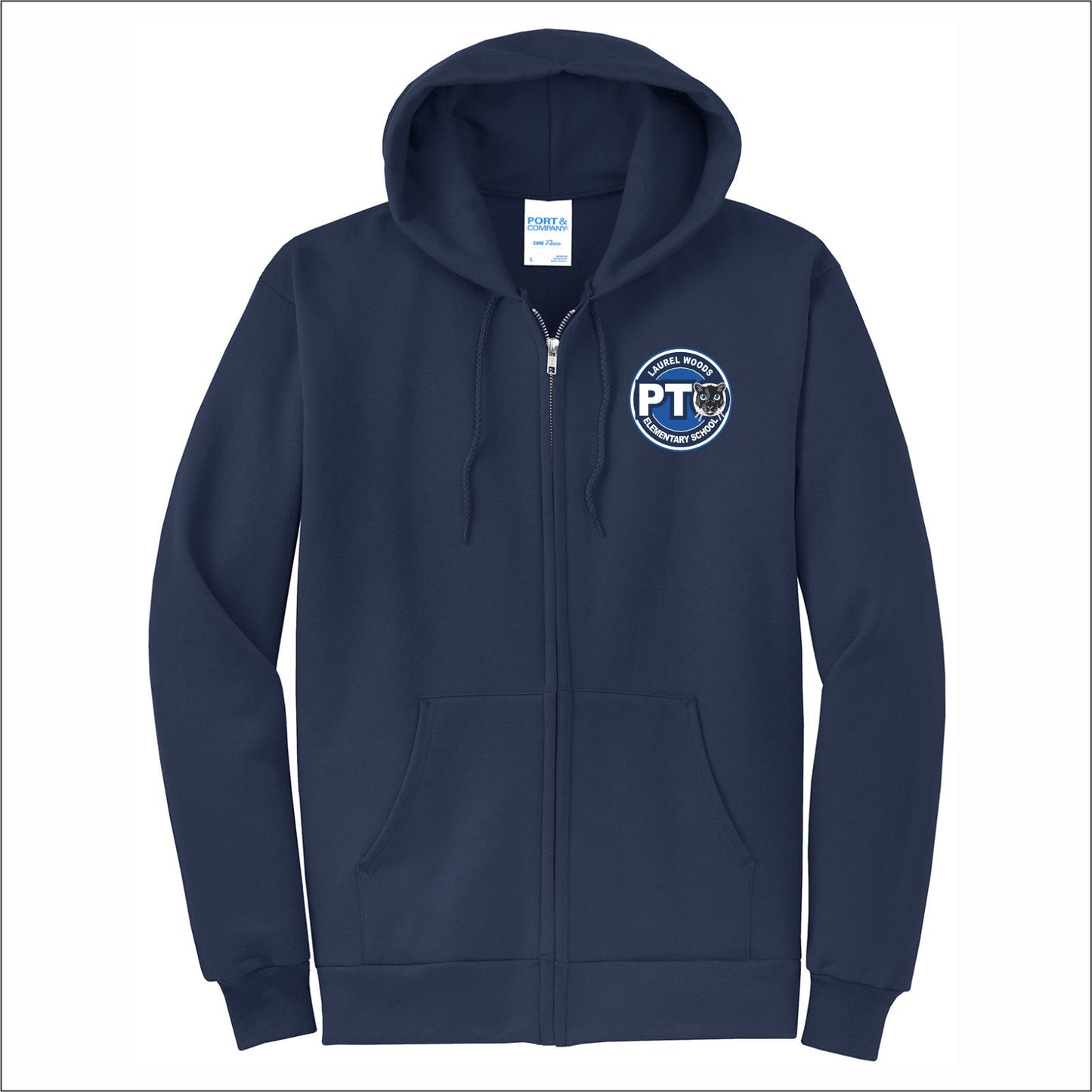 Laurel Woods Elem Full-Zip Hooded Sweatshirt - Des. B