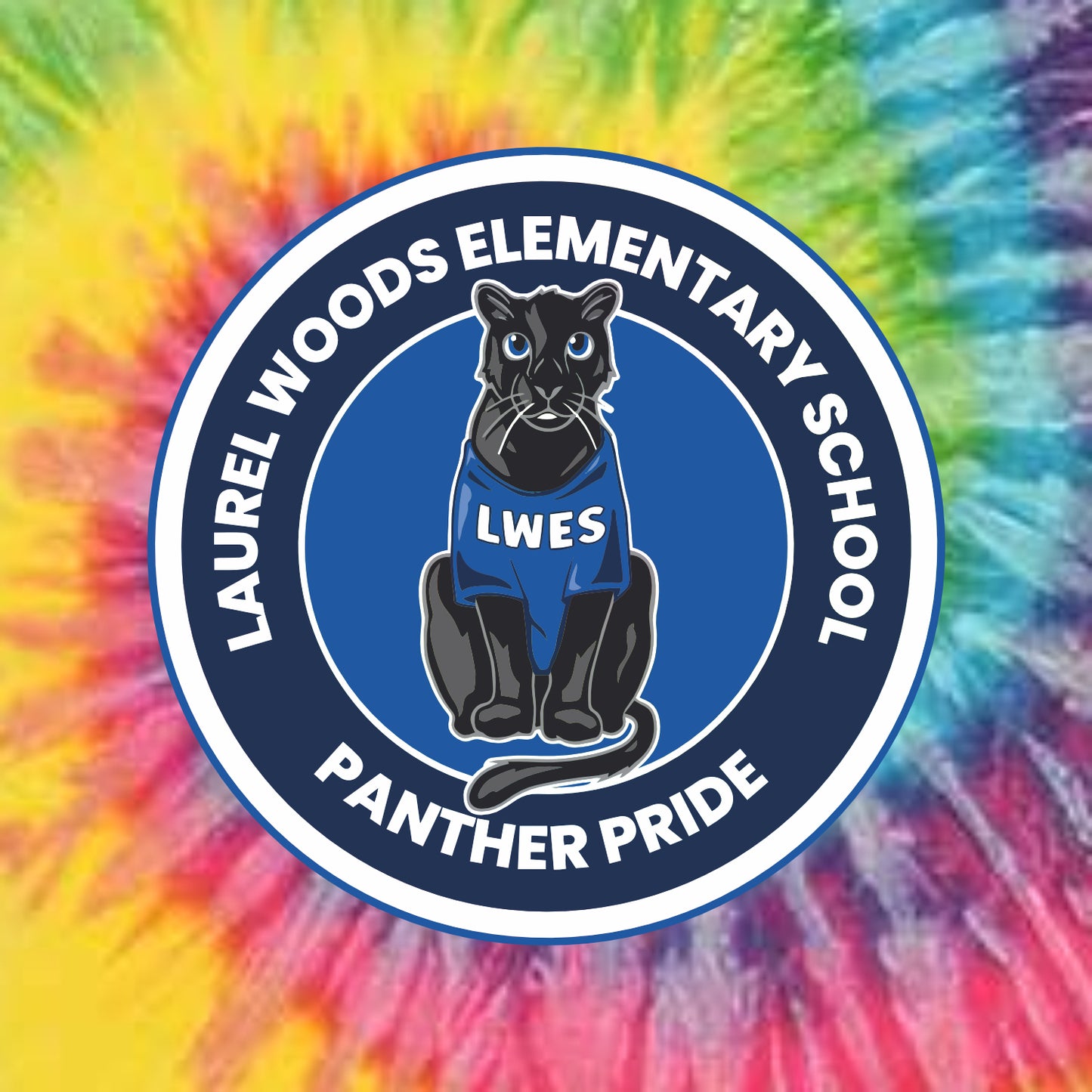 Laurel Woods Elem Tie-Dye T-shirt - Des. A