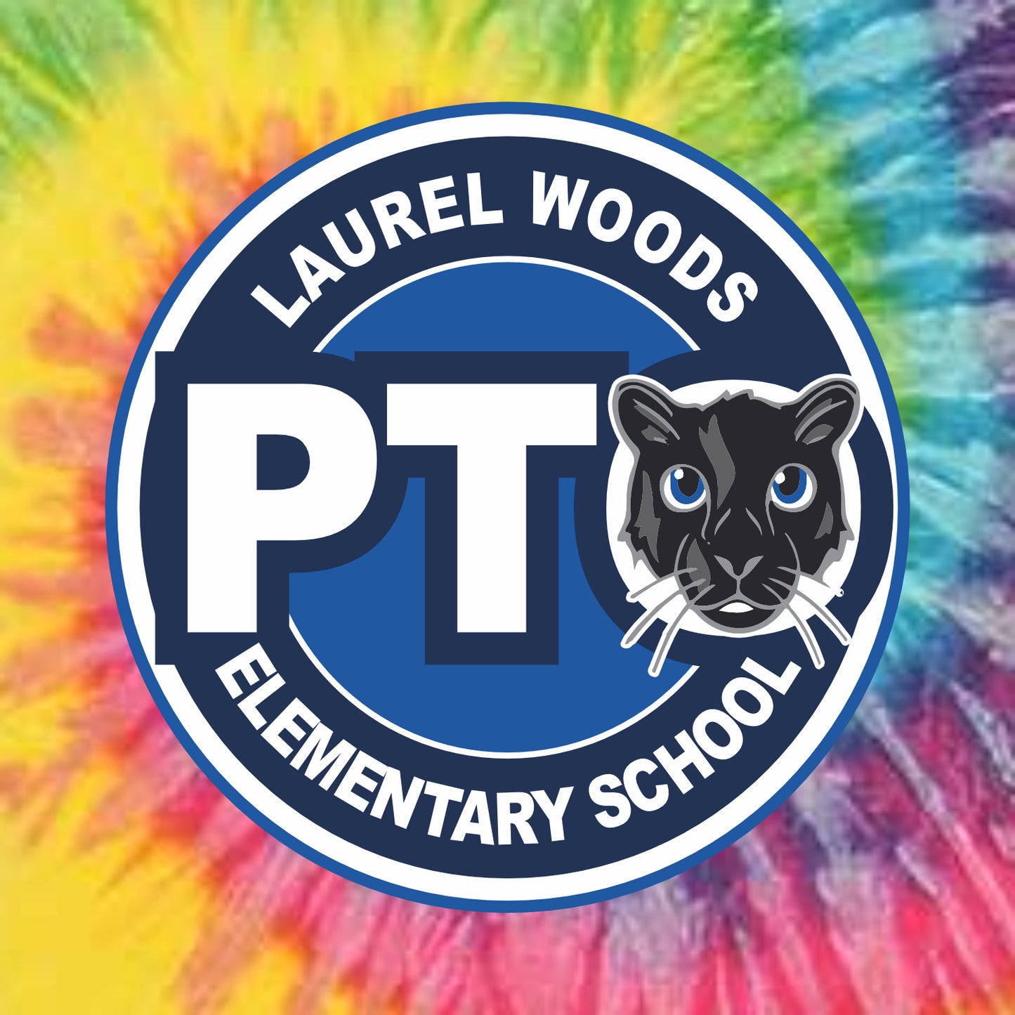 Laurel Woods Elem Tie-Dye T-shirt - Des. B