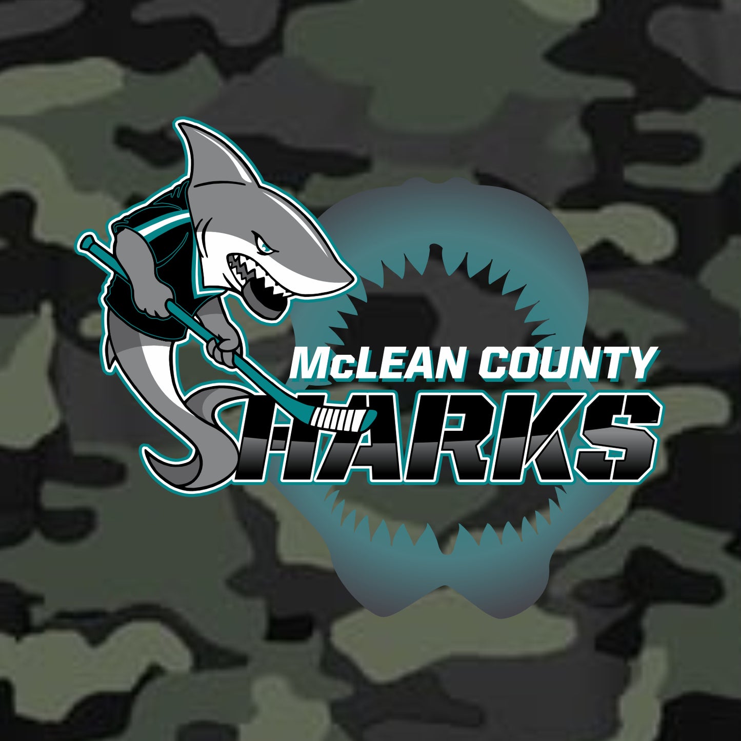 MCYHA Sharks Camo Print Performance T-shirt