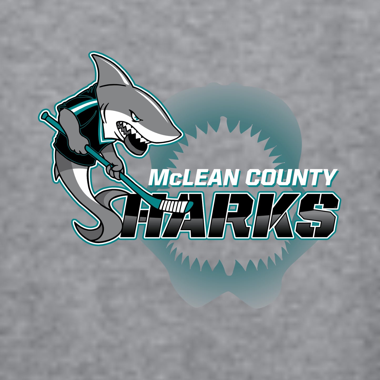 MCYHA Sharks Tri-Blend Wicking Hooded Long Sleeve Tee