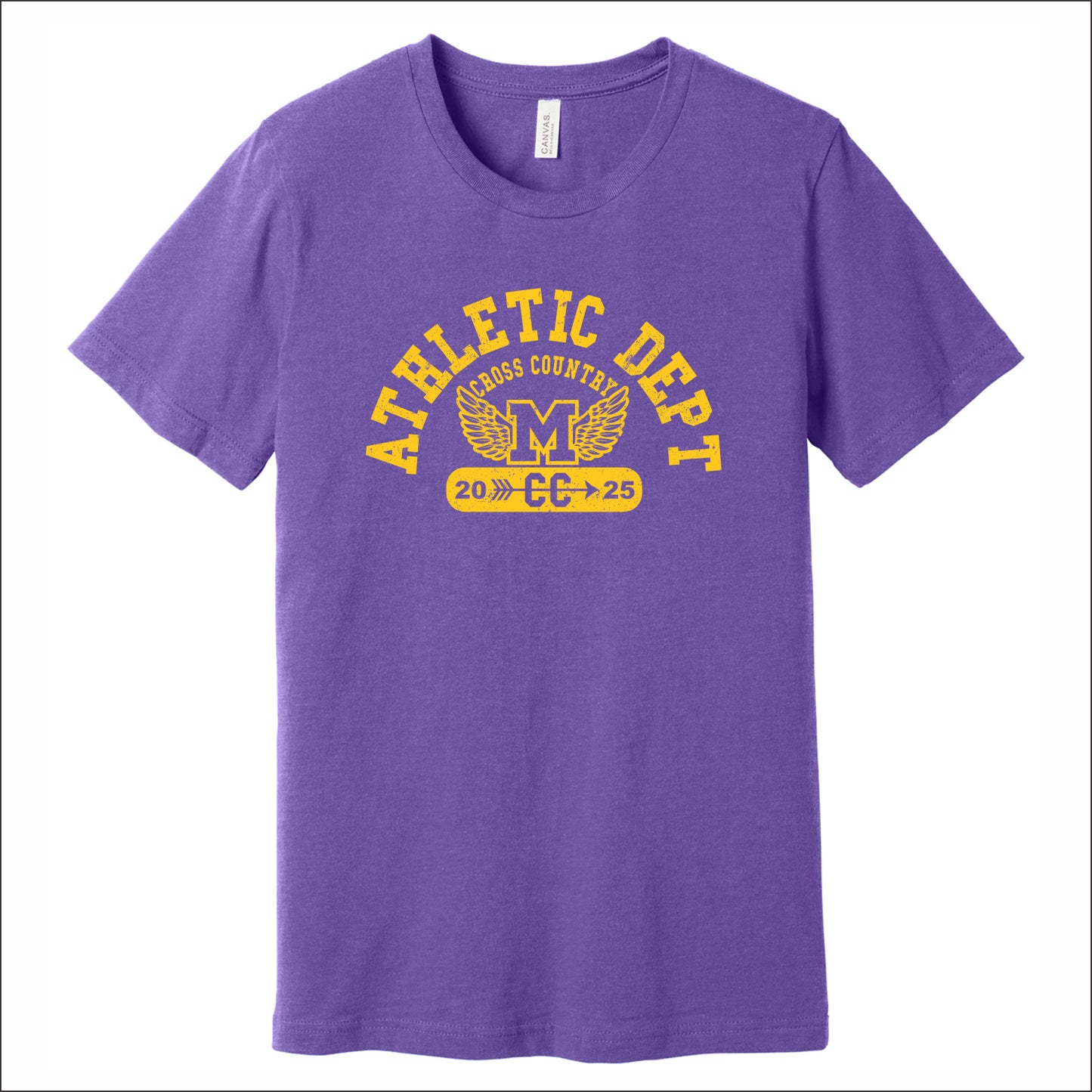 Monticello Cross Country Heathered Soft Jersey Short Sleeve T-shirt