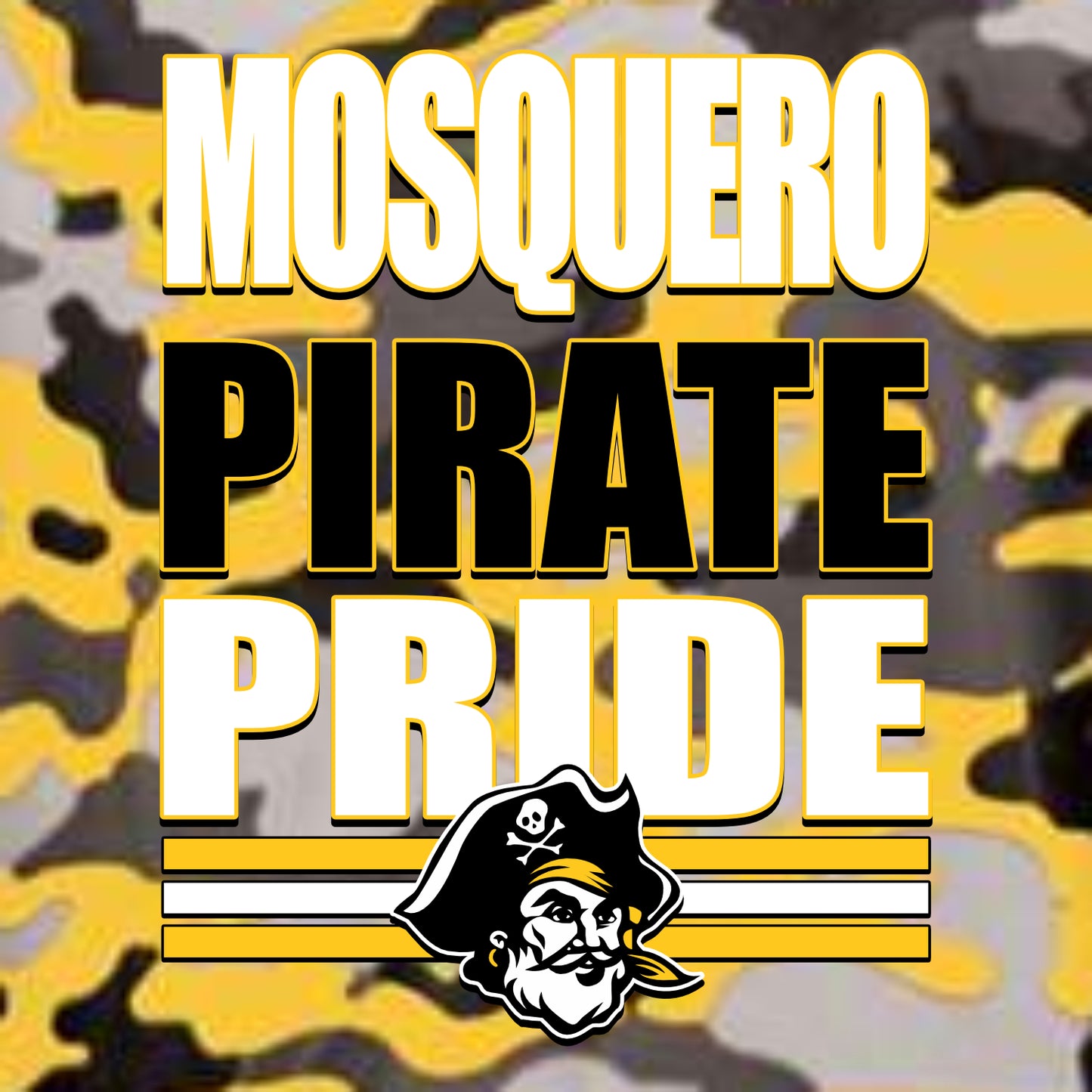 Mosquero Schools Camo Print Performance T-shirt - Des. A