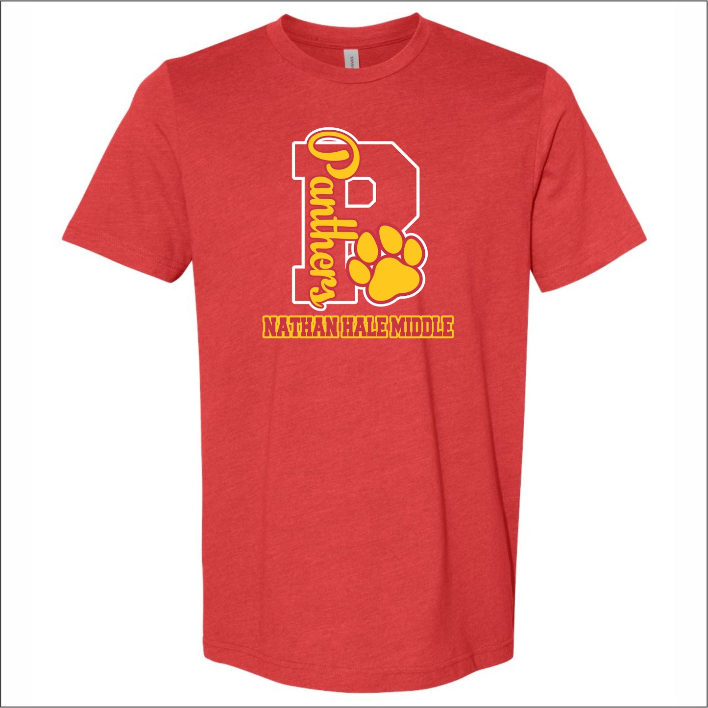 Nathan Hale MS Heathered Soft Jersey Short Sleeve T-shirt - Design A