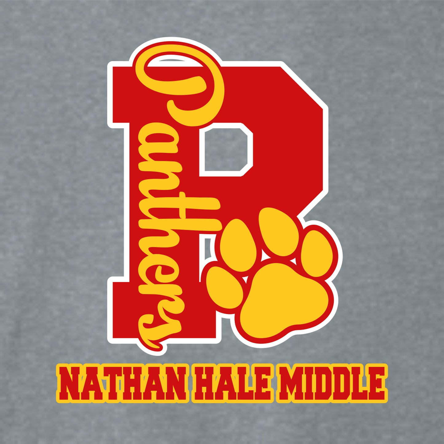 Nathan Hale MS Heathered Soft Jersey Short Sleeve T-shirt - Design A
