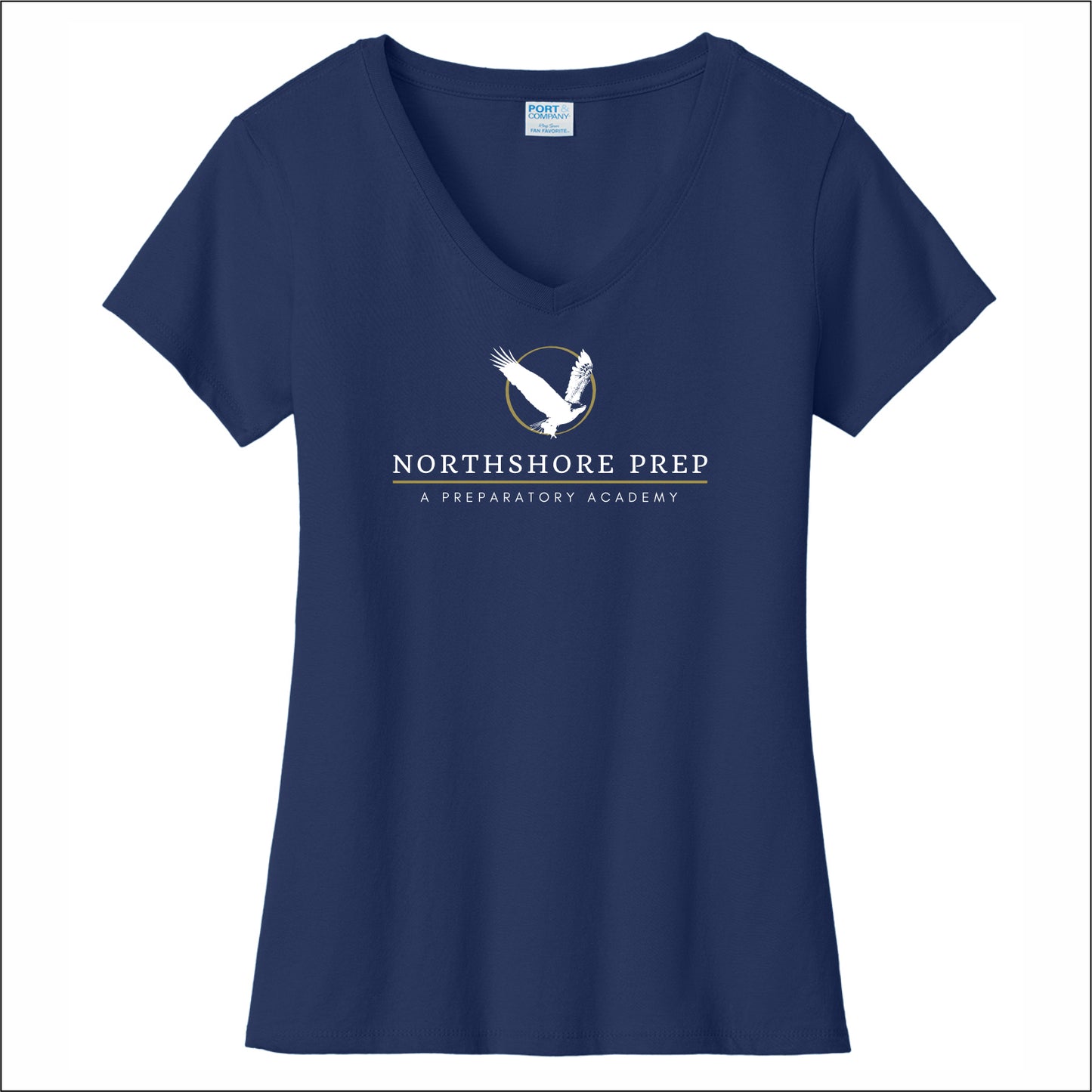Northshore Prep Ladies Long Sleeve Fan Favorite V-Neck Tee