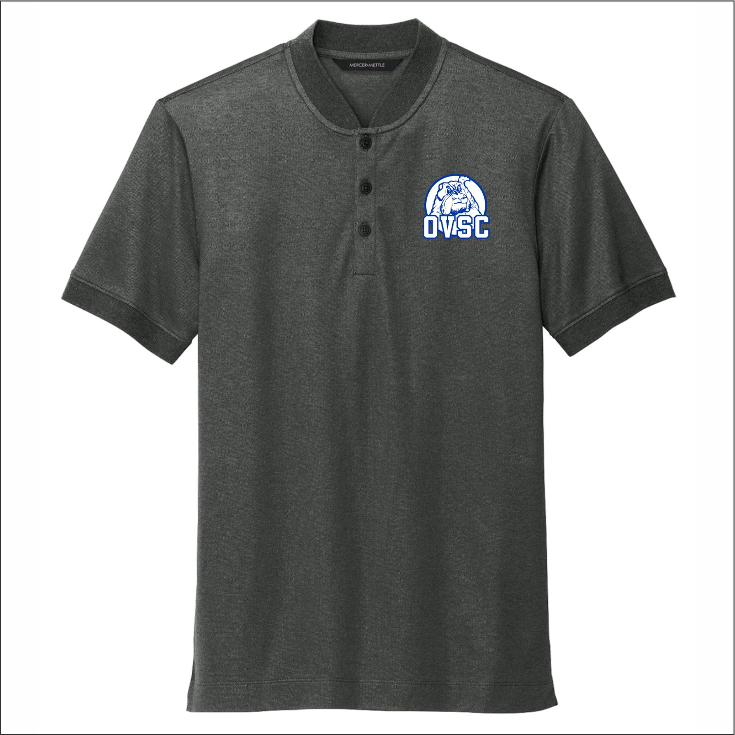 OVSC Stretch Pique 3 Button Henley