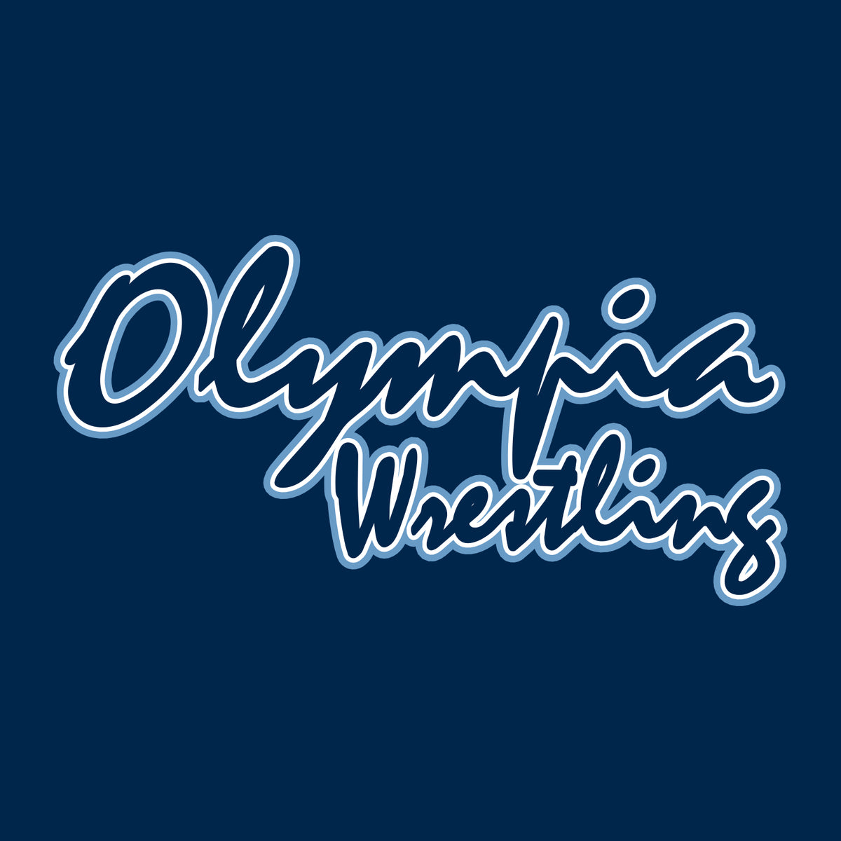Olympia Wrestling 50/50 Long Sleeve T-shirt - Design A