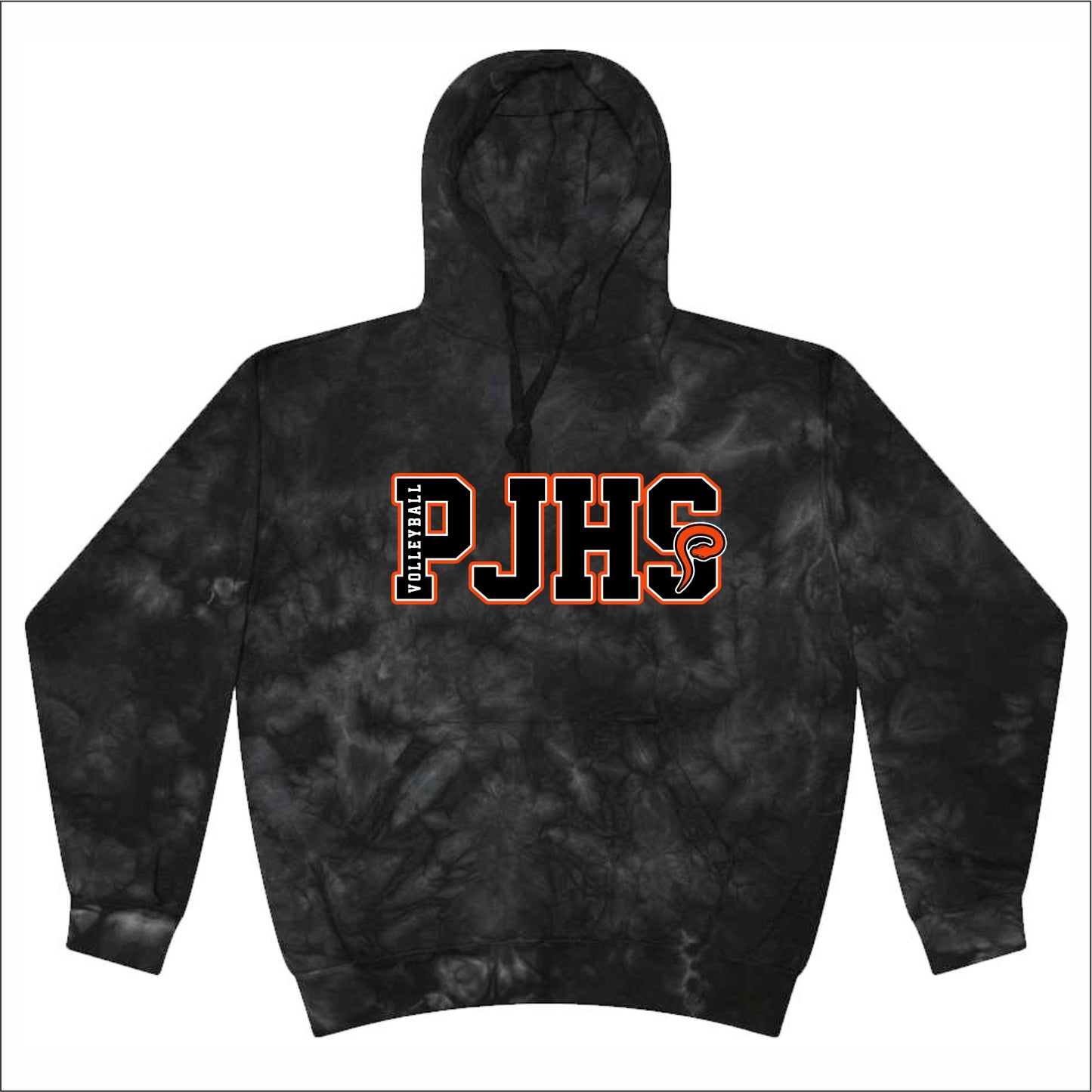 PJHS Volleyball Crystal Tie-Dye Hoodie