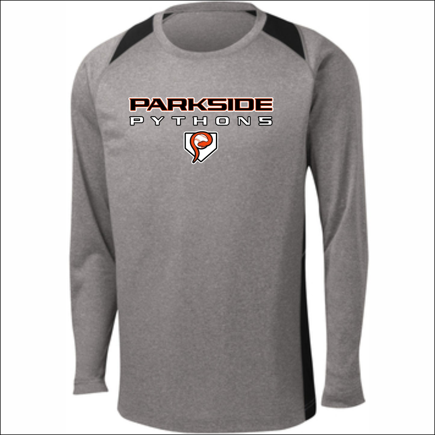 PJHS Baseball Colorblock Heather Performance Long Slv Tee