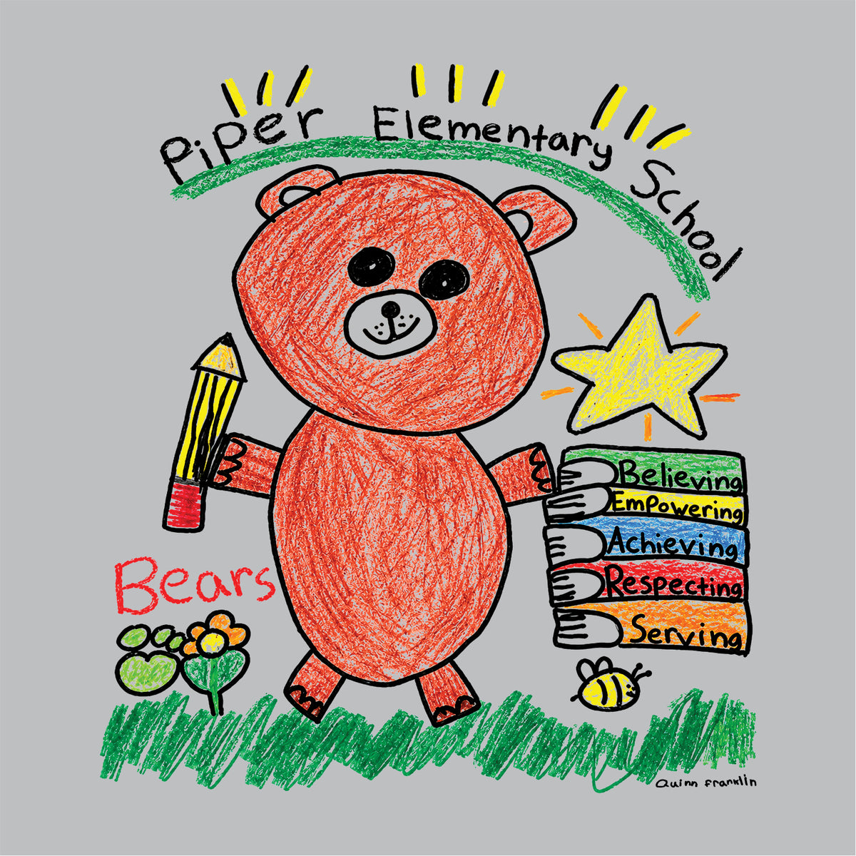 Piper Elementary Gildan Softstyle Short Sleeve T-shirt - Des. B
