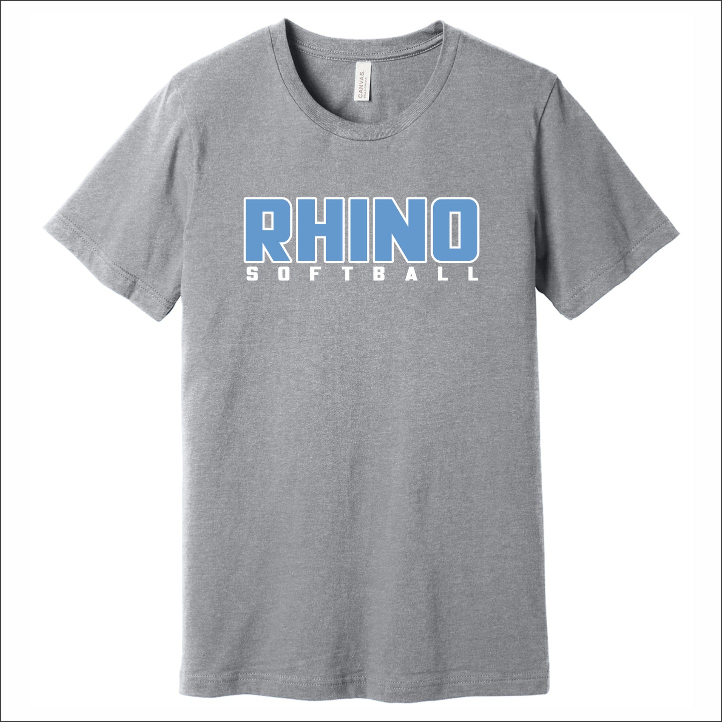 Rhino Softball Heathered Soft Jersey Short Sleeve T-shirt