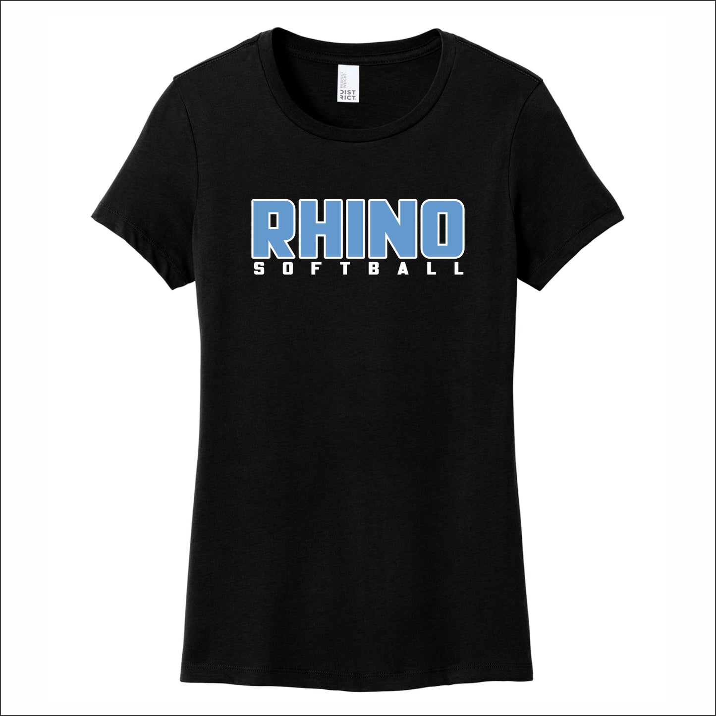 Rhino Softball Ladies Perfect T-shirt - Design A
