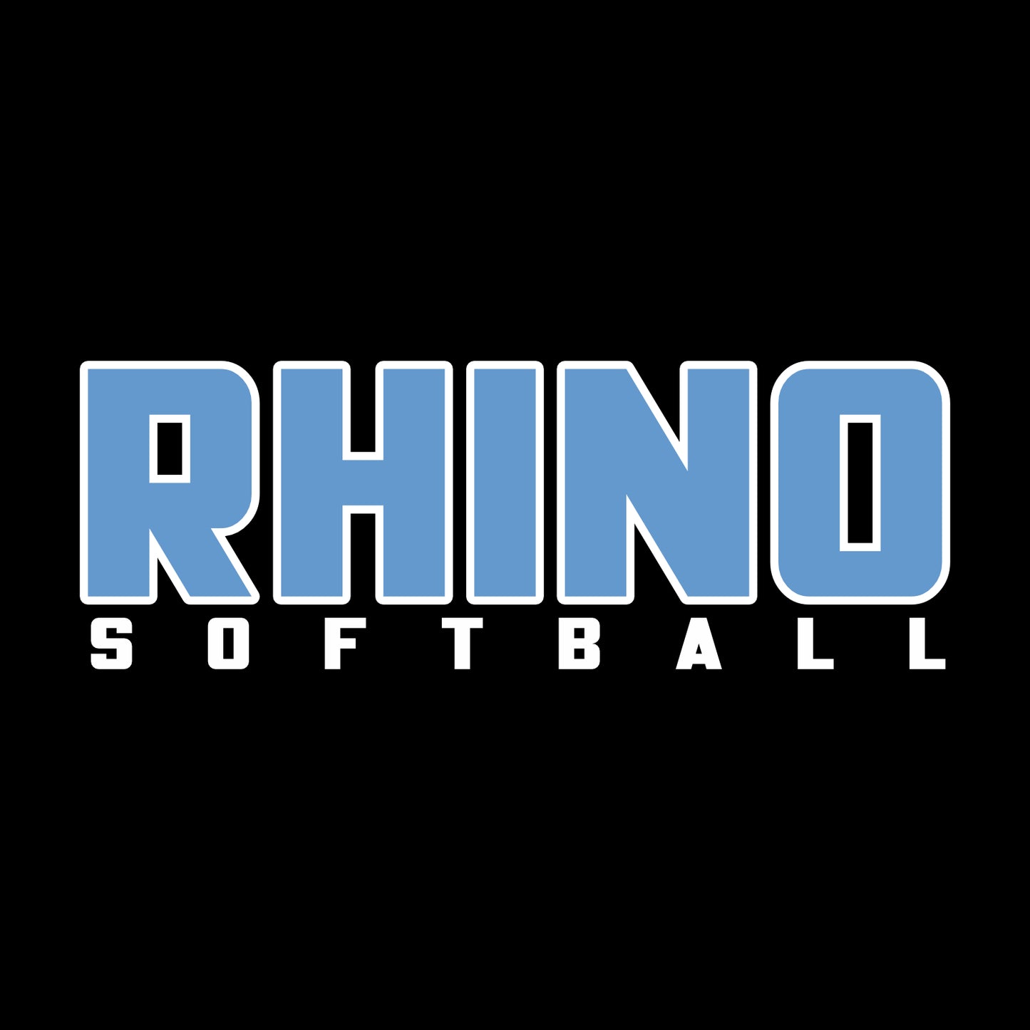 Rhino Softball Ladies Perfect T-shirt - Design A