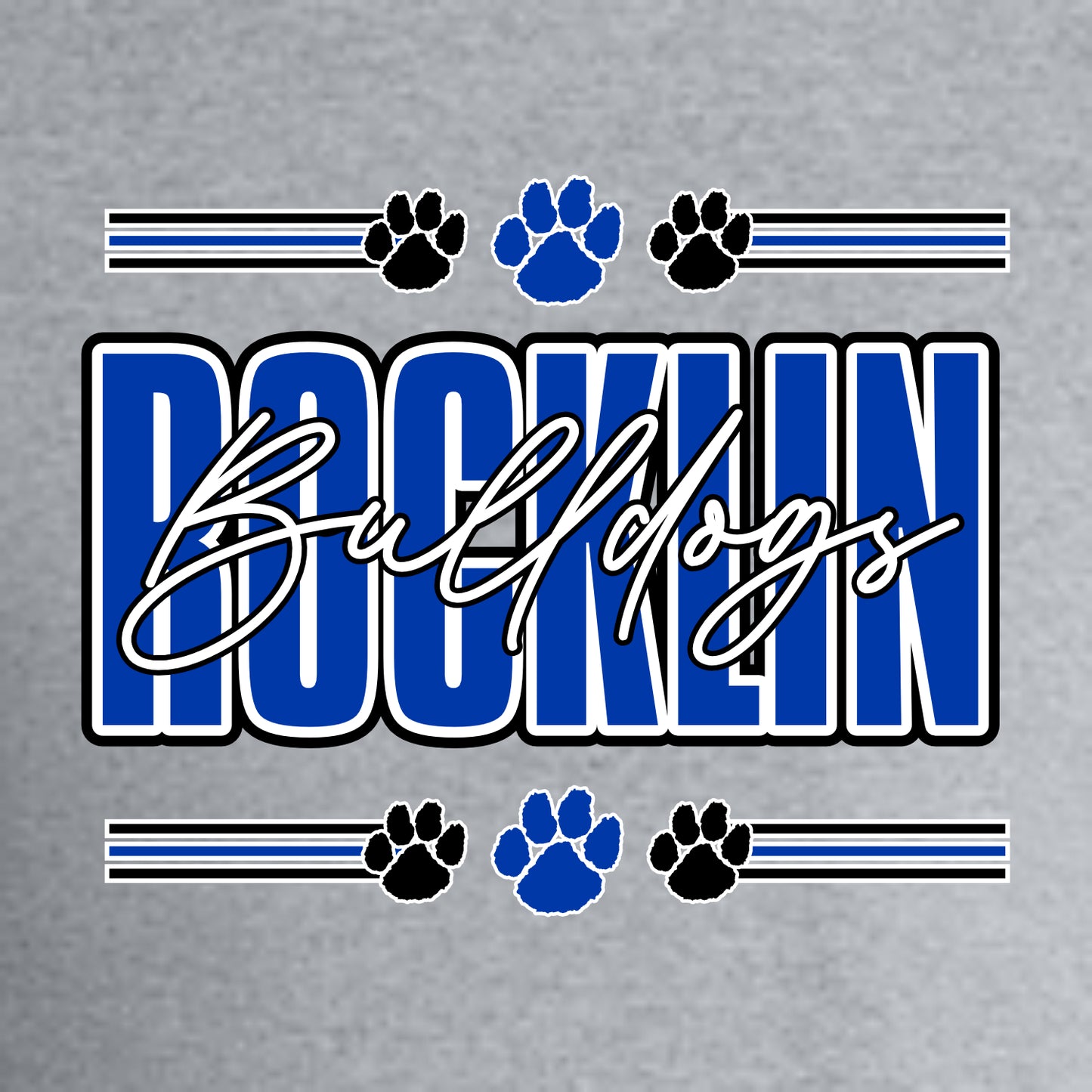 Rocklin Elem Heathered Soft Jersey Short Sleeve T-shirt - Design A