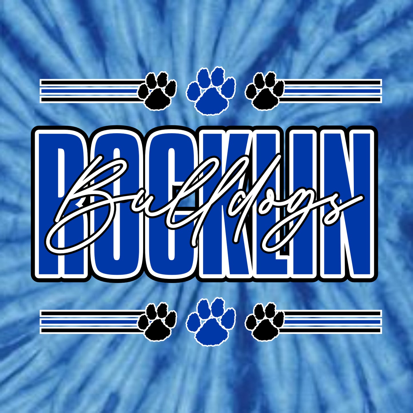 Rocklin Elem Multicolor Tie-Dye T-shirt - Design A