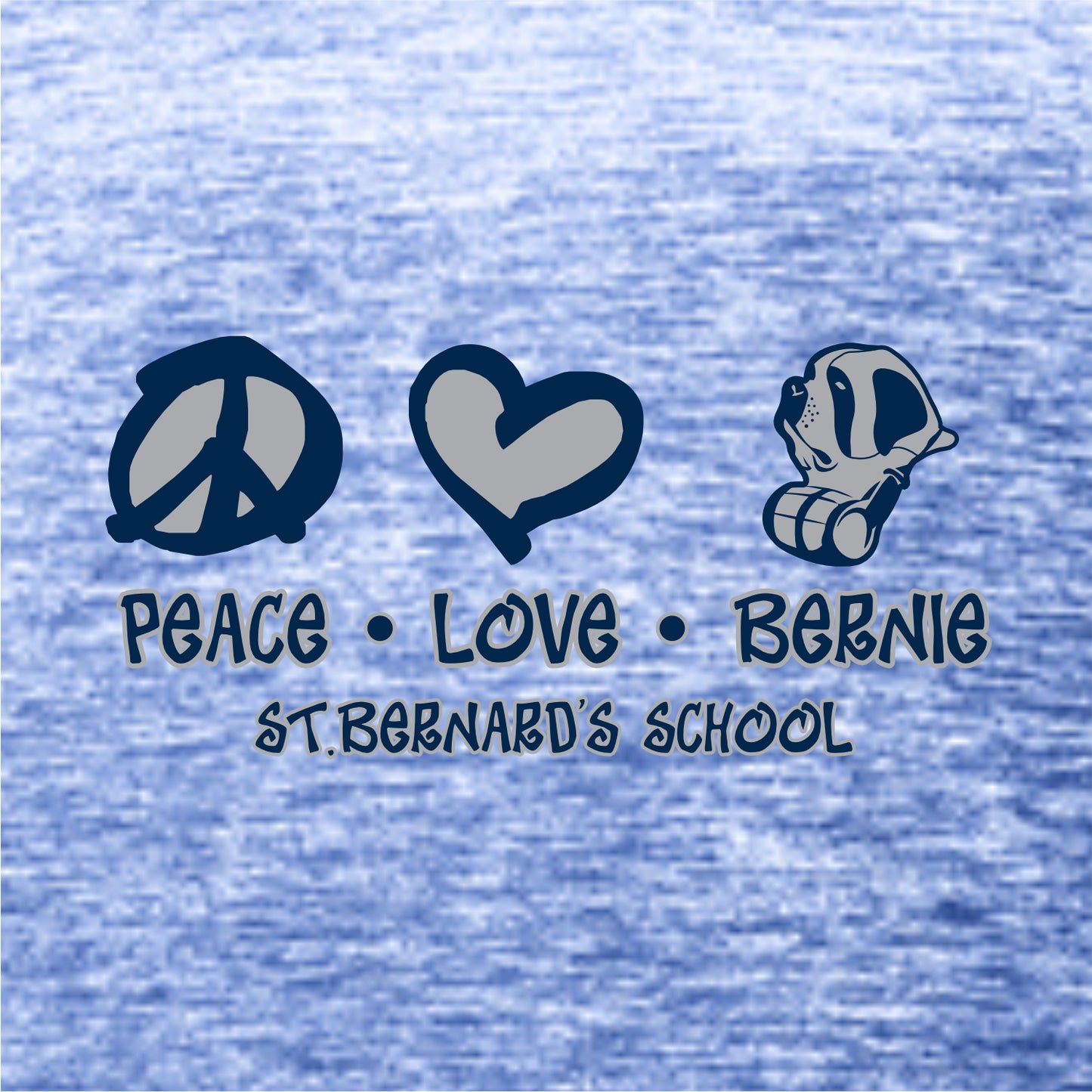 St. Bernard's School Electric Heather Performance Tee - Des. B