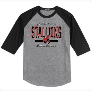 Sundown Elementary 3/4 Sleeve Baseball T-shirt