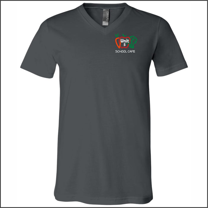 Unit 5 Food Service Soft Jersey V-Neck Short Sleeve T-shirt