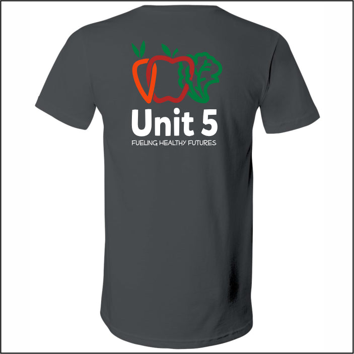 Unit 5 Food Service Soft Jersey V-Neck Short Sleeve T-shirt