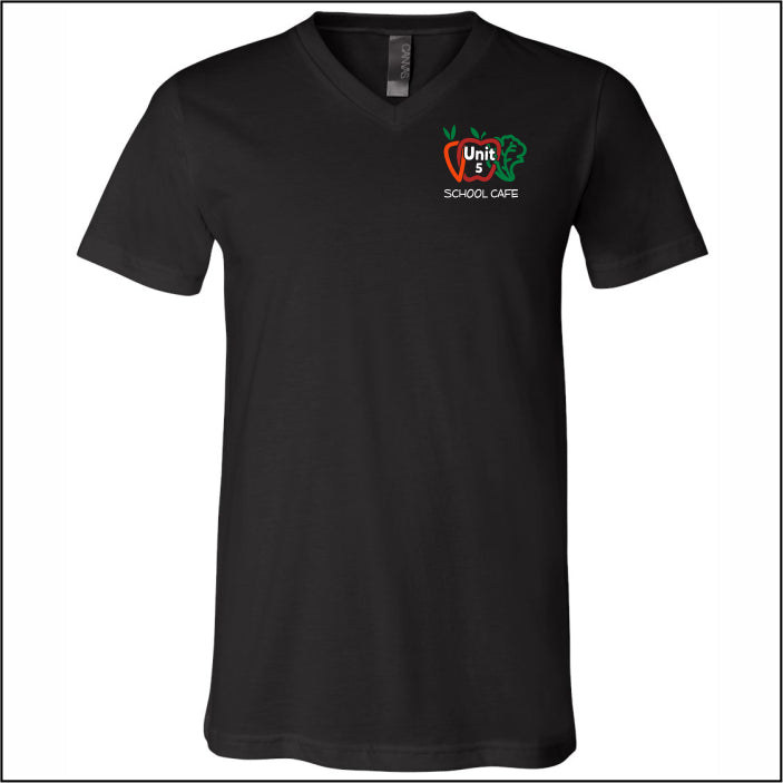 Unit 5 Food Service Soft Jersey V-Neck Short Sleeve T-shirt
