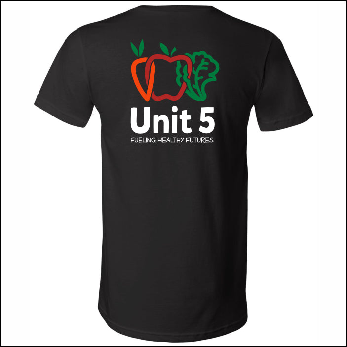 Unit 5 Food Service Soft Jersey V-Neck Short Sleeve T-shirt