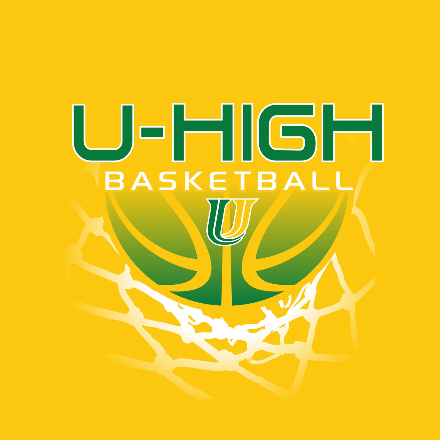 U-High Girls Basketball 50/50 Long Sleeve T-shirt - Design A