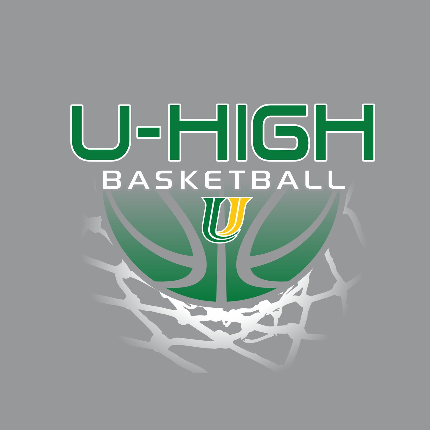 U-High Girls Basketball 50/50 Short Sleeve T-shirt - Design A