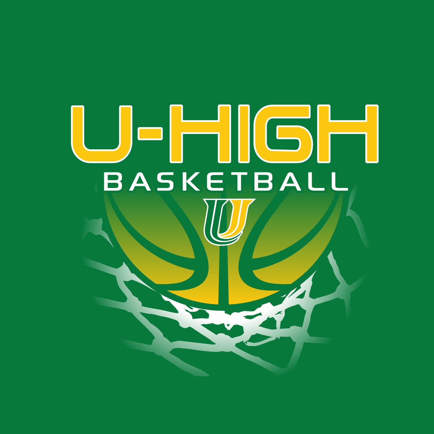 U-High Girls Basketball 50/50 Short Sleeve T-shirt - Design A
