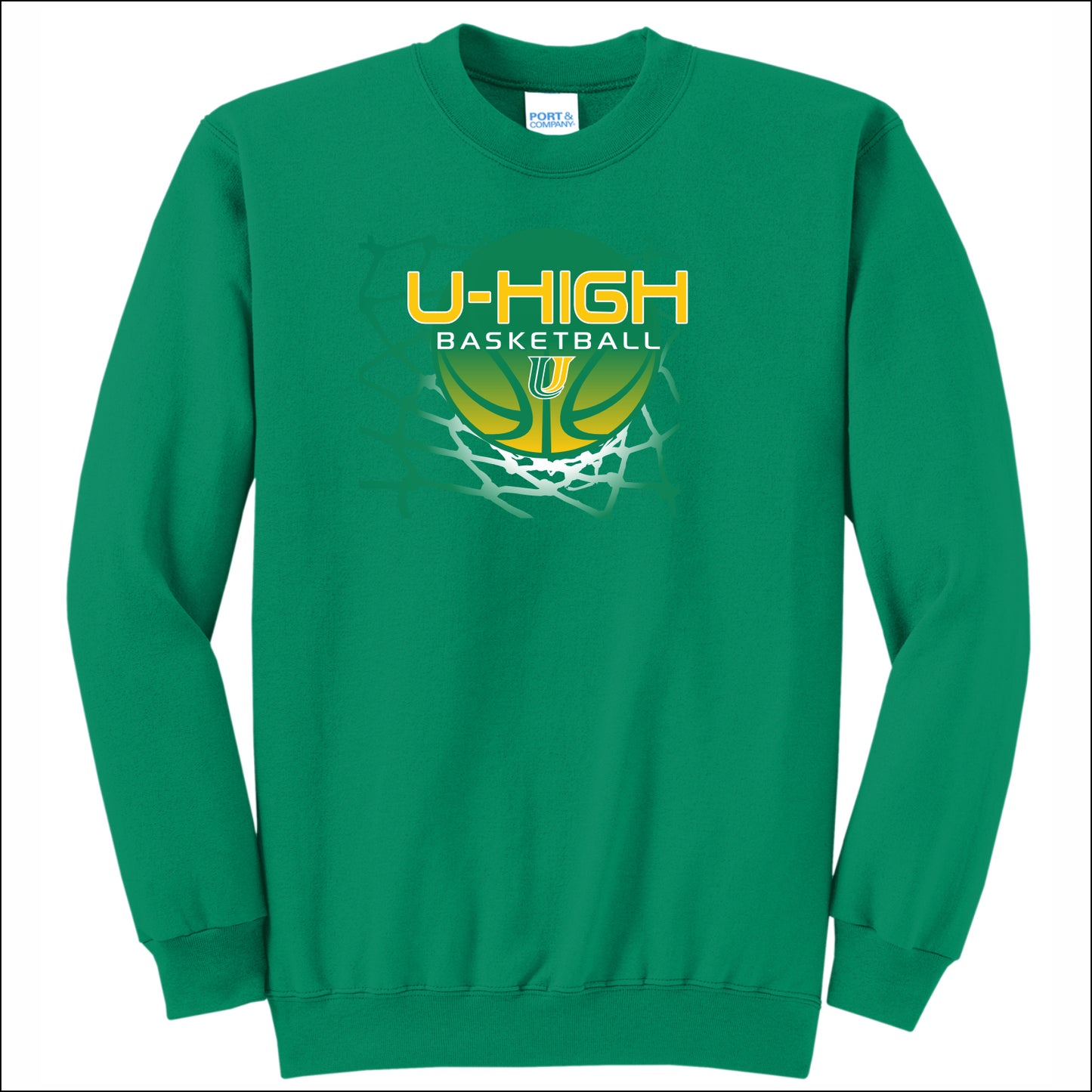 U-High Girls Basketball Crewneck Sweatshirt - Design A