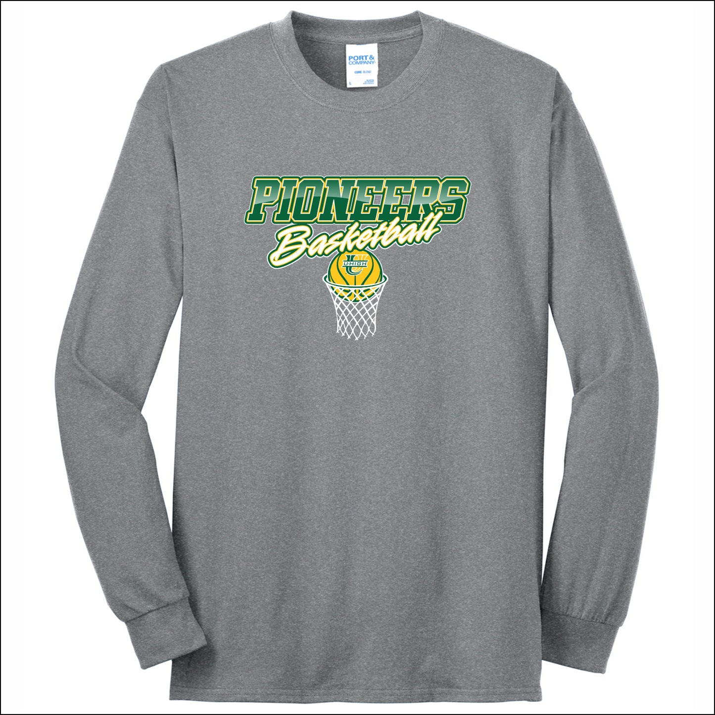 U-High Girls Basketball 50/50 Long Sleeve T-shirt - Design B