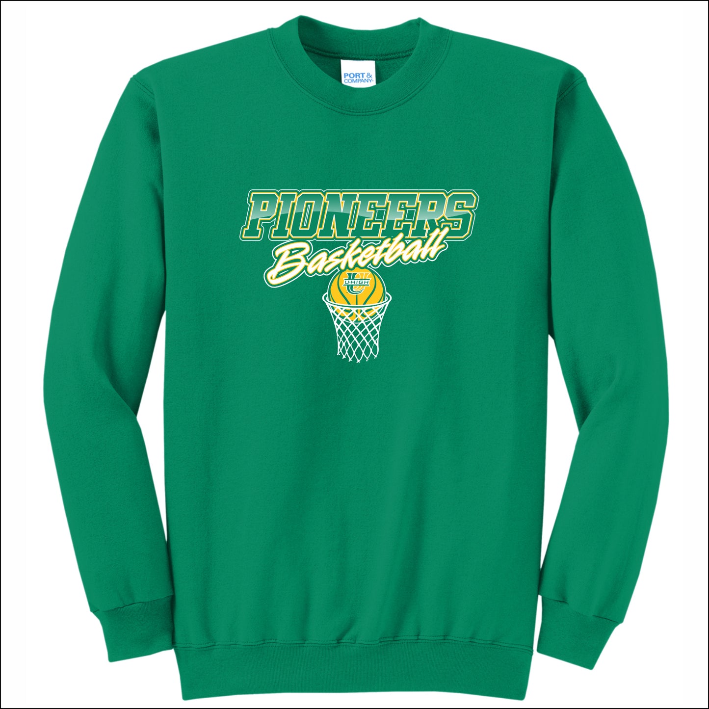 U-High Girls Basketball Crewneck Sweatshirt - Design B