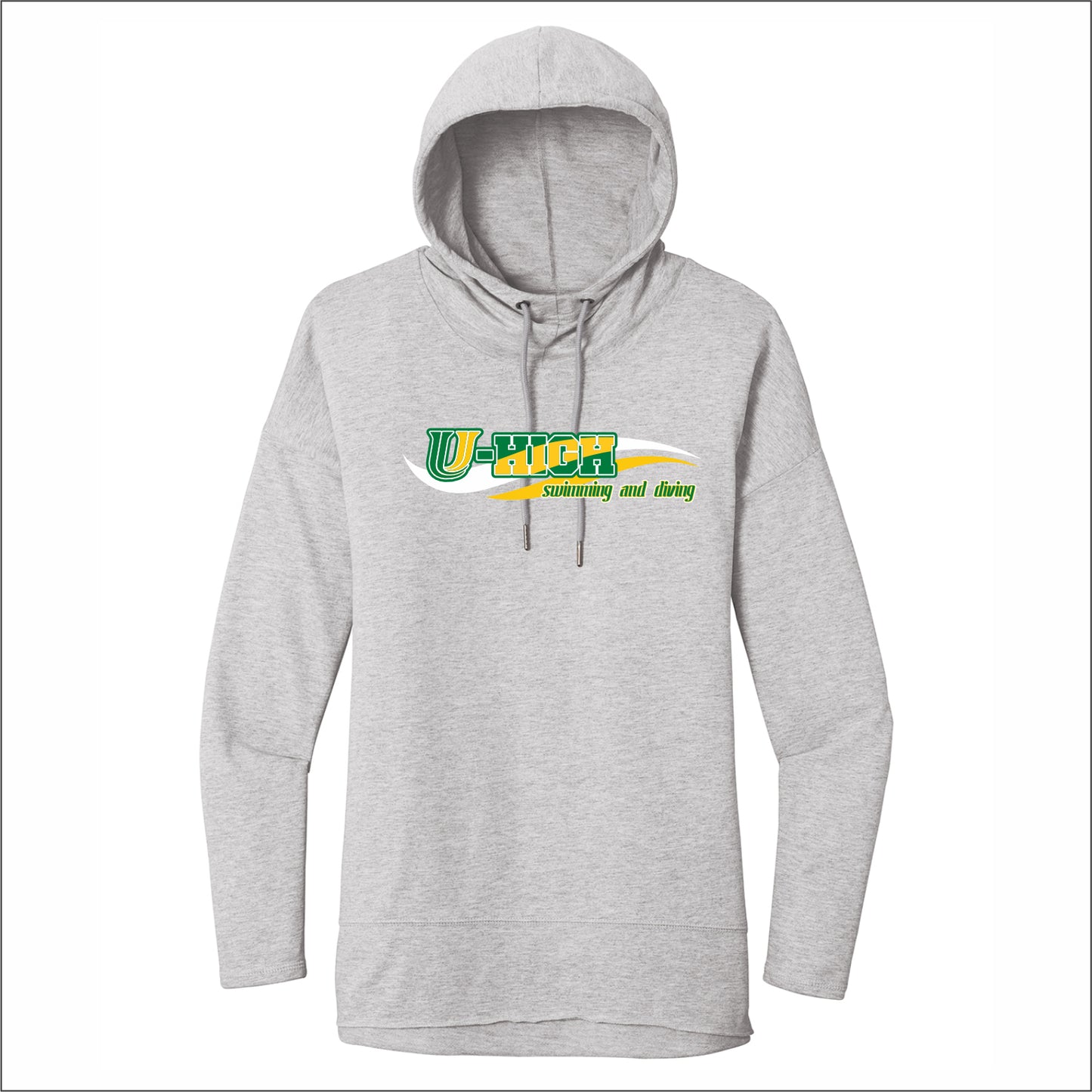 U-High Swim & Dive Ladies Featherweight French Terry Hoodie - Des. A