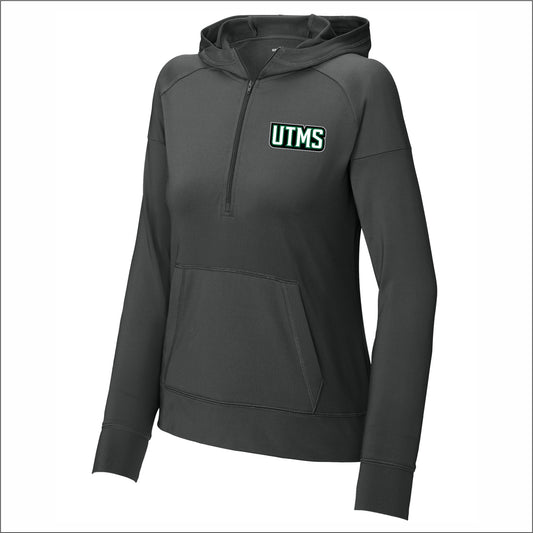 UTMS Staff Ladies Stretch 1/2 Zip Hoodie