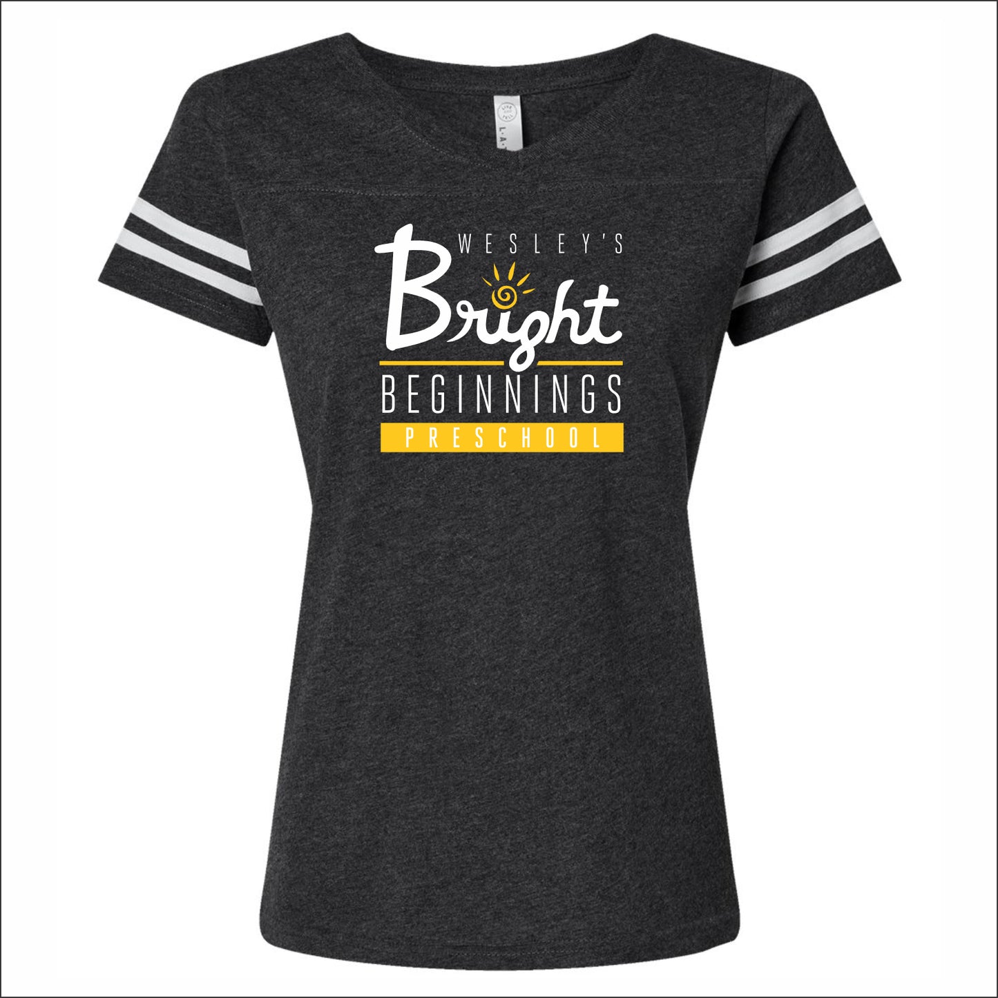 Wesley's Bright Beginnings Ladies Vintage Football Tee