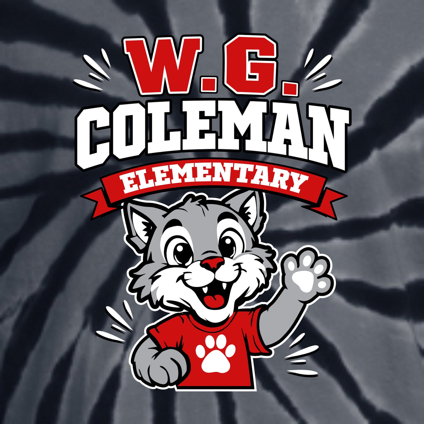 WG Coleman Elementary Tie-Dye Hooded Sweatshirt
