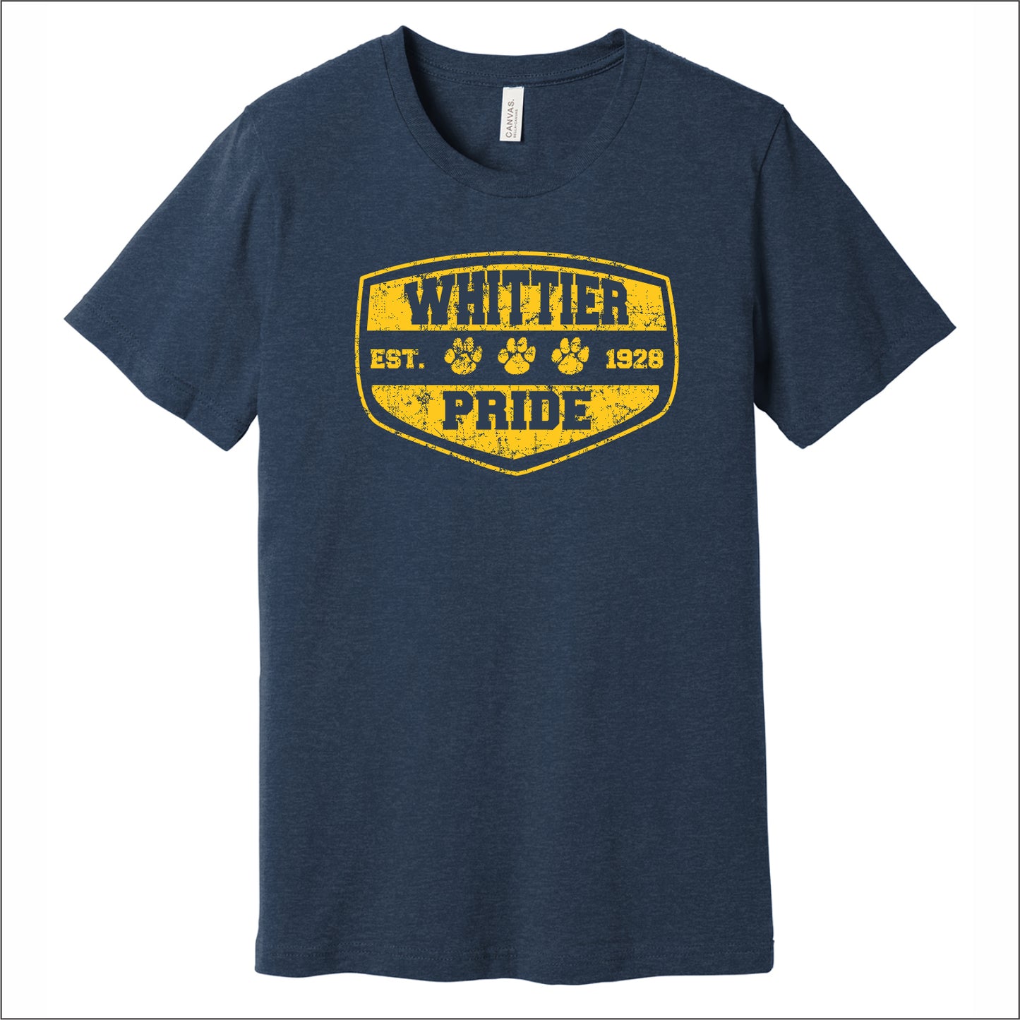 Whittier Elementary Heathered Soft Jersey Short Sleeve T-shirt