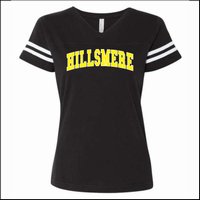 Hillsmere Elementary Ladies Vintage Football Tee - Des. B