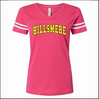 Hillsmere Elementary Ladies Vintage Football Tee - Des. B