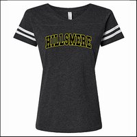 Hillsmere Elementary Ladies Vintage Football Tee - Des. B