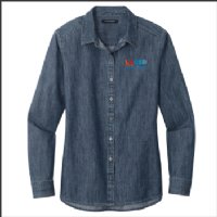 LAUSD Recreation Therapy Ladies Long Sleeve Denim Shirt