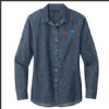 LAUSD Recreation Therapy Ladies Long Sleeve Denim Shirt