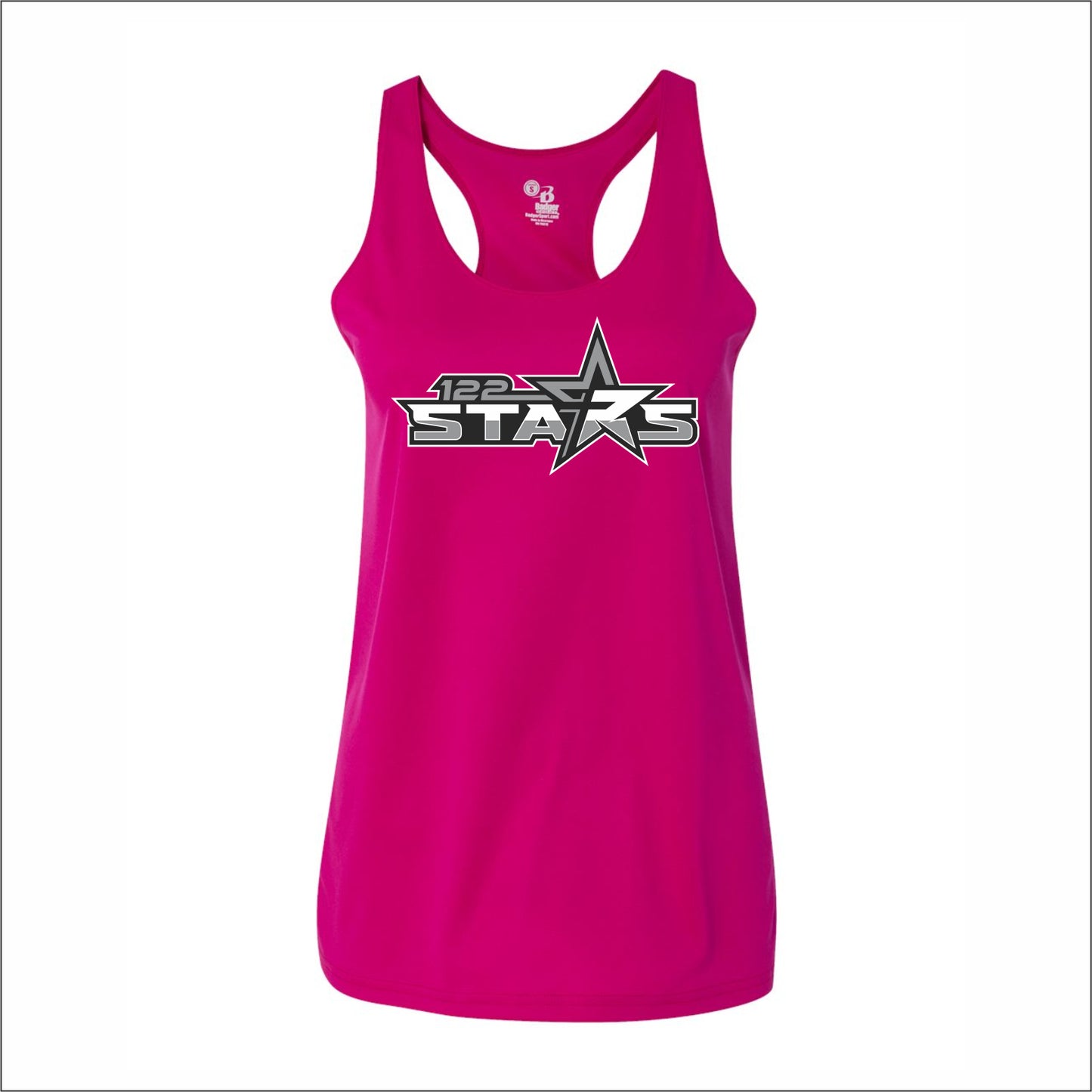 122 Stars Softball Ladies Performance Racerback Tank Top
