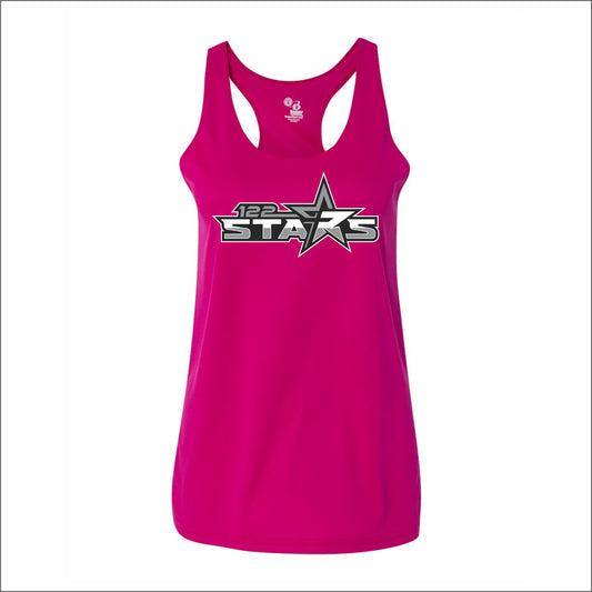 122 Stars Softball Ladies Performance Racerback Tank Top