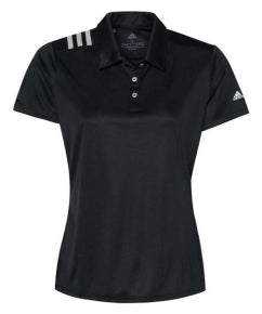 ALL Ladies Adidas 3 Stripe Shoulder Polo Shirt