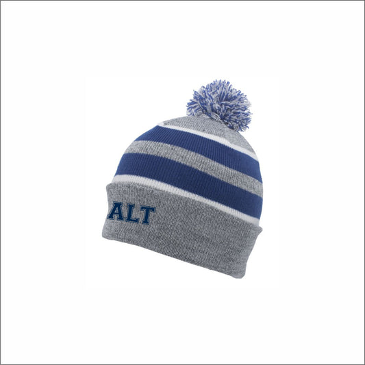 Angelo L Tomaso Knit Fold Over Pom-Pom Beanie